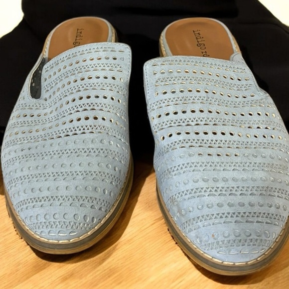 2 for $30 🌟 Indigo Rd Mules light blue and Carmel brown size 8.5 women’s mule - Picture 9 of 9